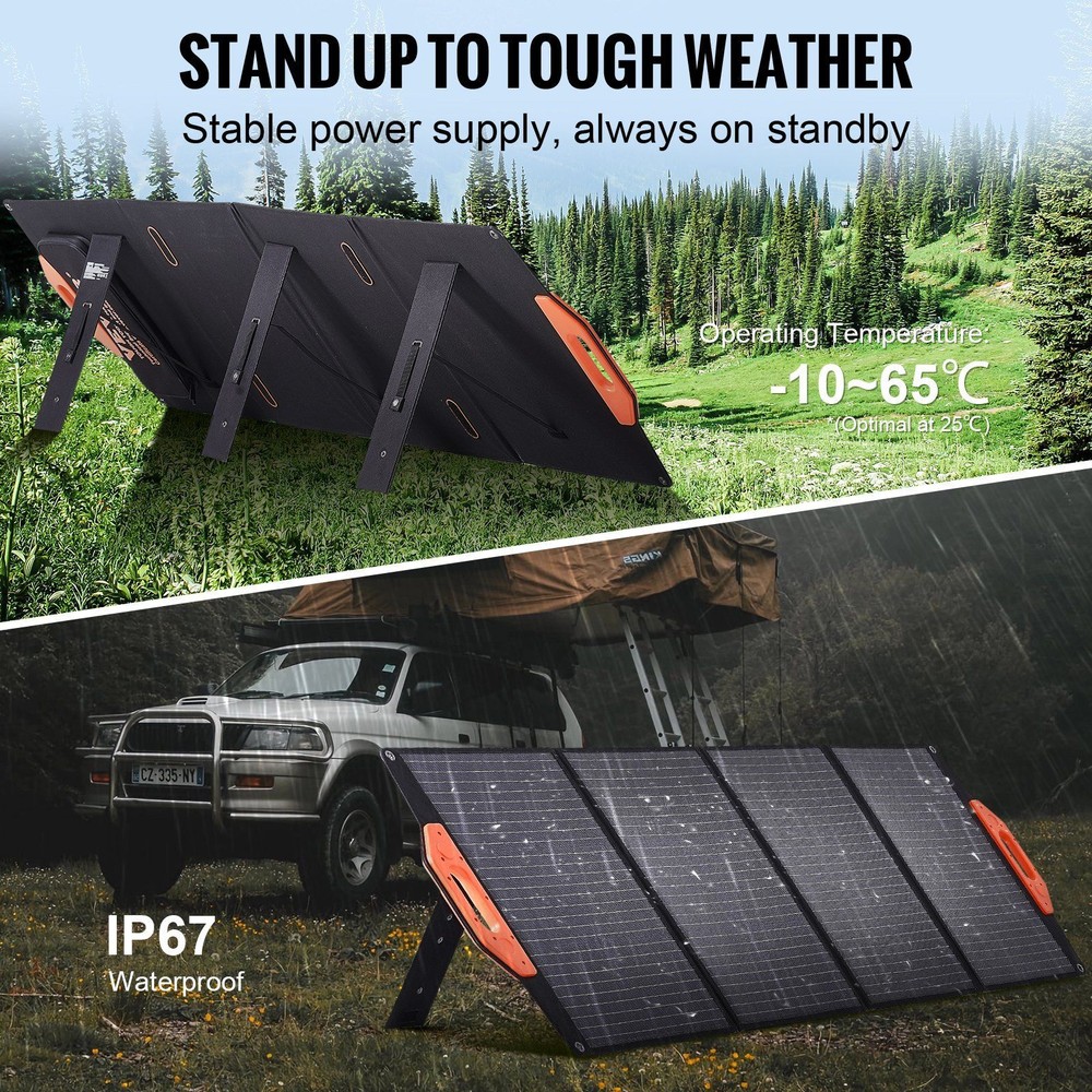 Portable Foldable Monocrystalline Solar Panel 120W e ETFE Solar Charger DC 18V