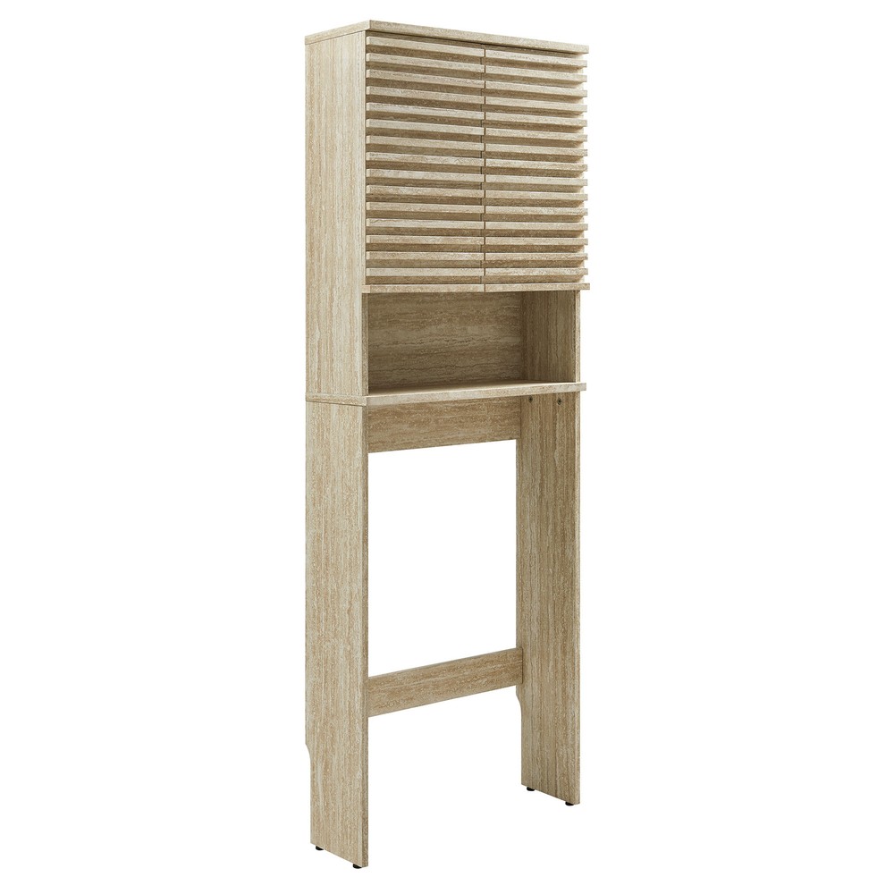 Render Bathroom Storage Cabinet in Travertine