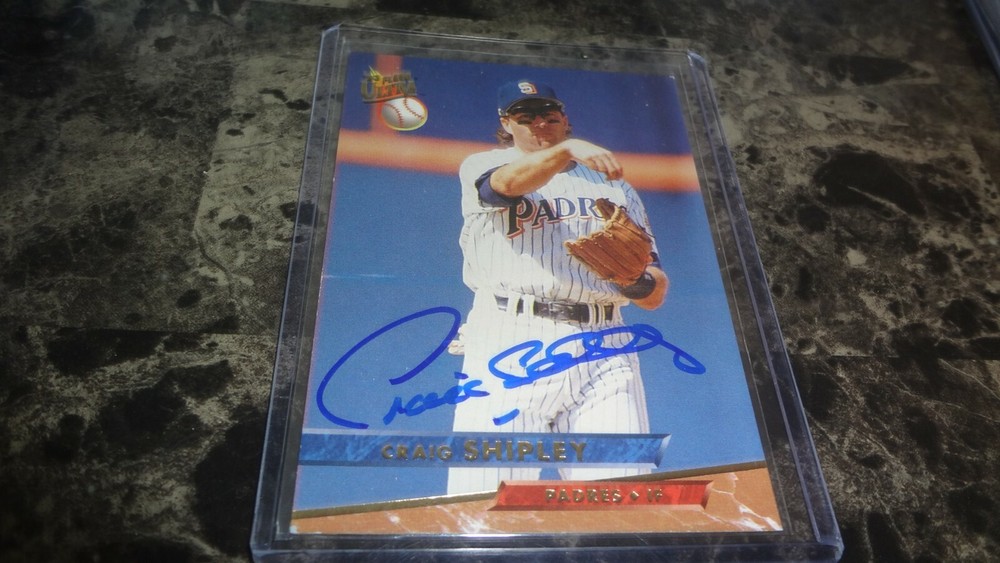 1993 FLEER ULTRA CRAIG SHIPLEY AUTO BASEBALL CARD
