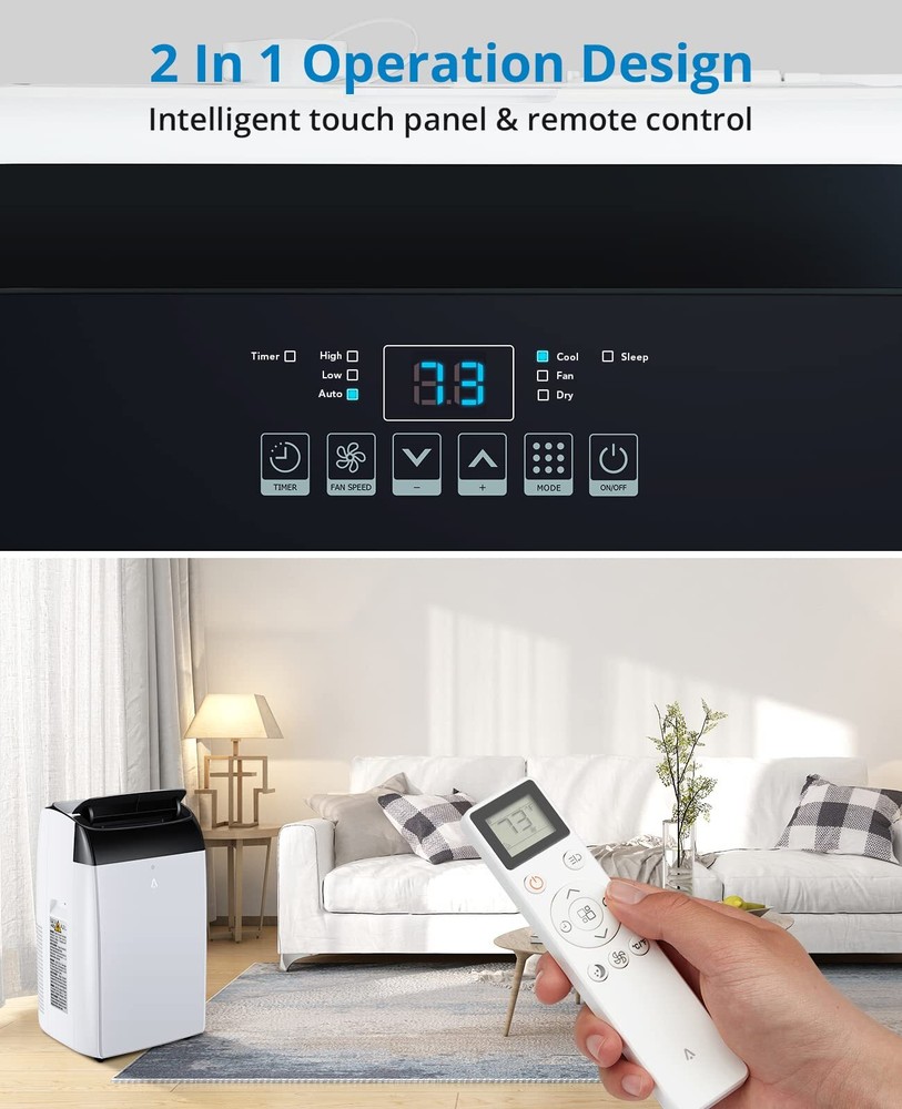 14,000 BTU Air Conditioners 3-IN-1 Quiet AC Unit with Remote Control Sleep Mode