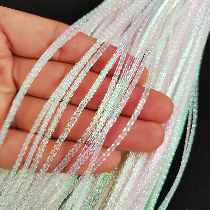 Long 8 M Lateral Scale 3mm width Crimped Flashabou Tinsel Fly Tying Materials