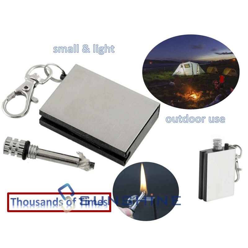 Lighter Flint Magnesium Emergency Fire Starter Camp Survival Refill Waterproof