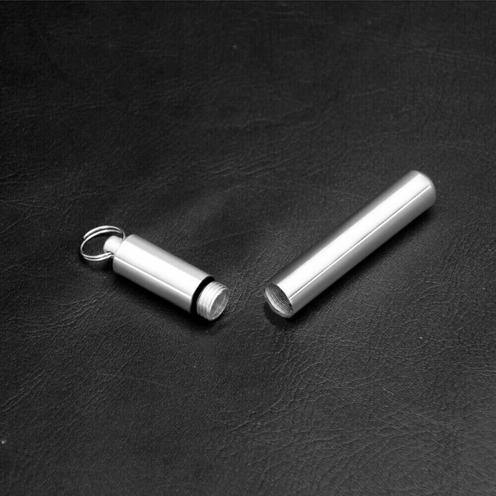 General Keychain Waterproof Pill Box Bottle Holder Container Ear Spoon Tool