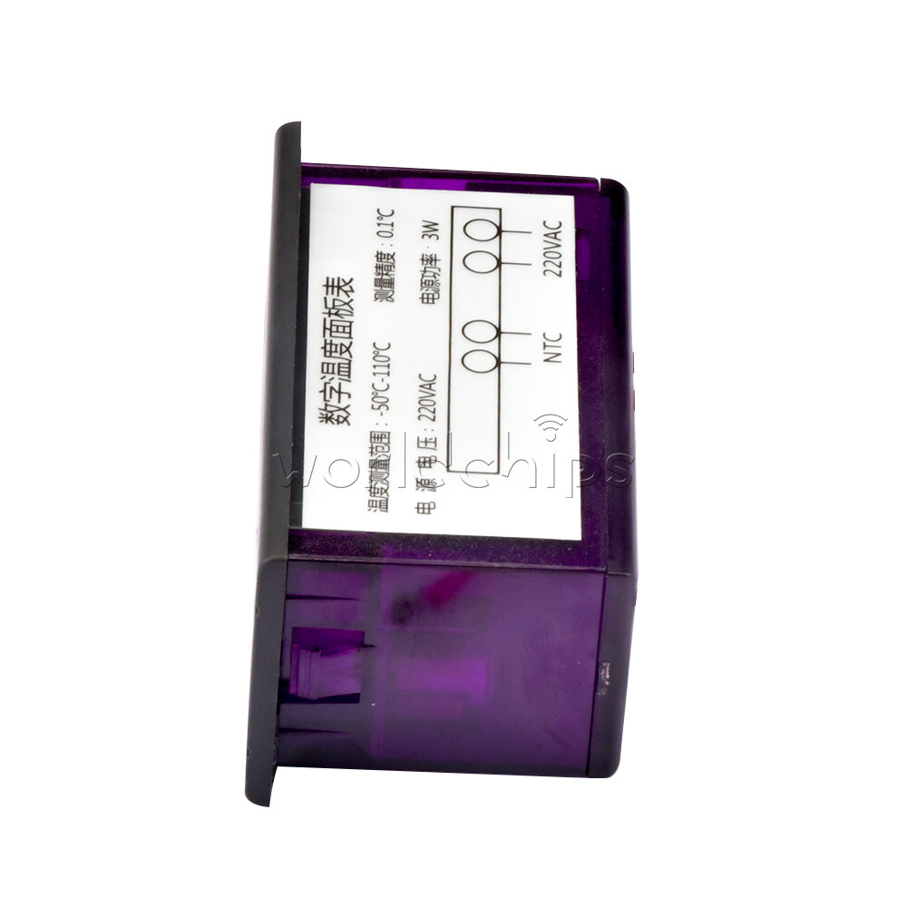 AC220V Embedded Thermometer Refrigerator Digital Temperature Meter Pannel