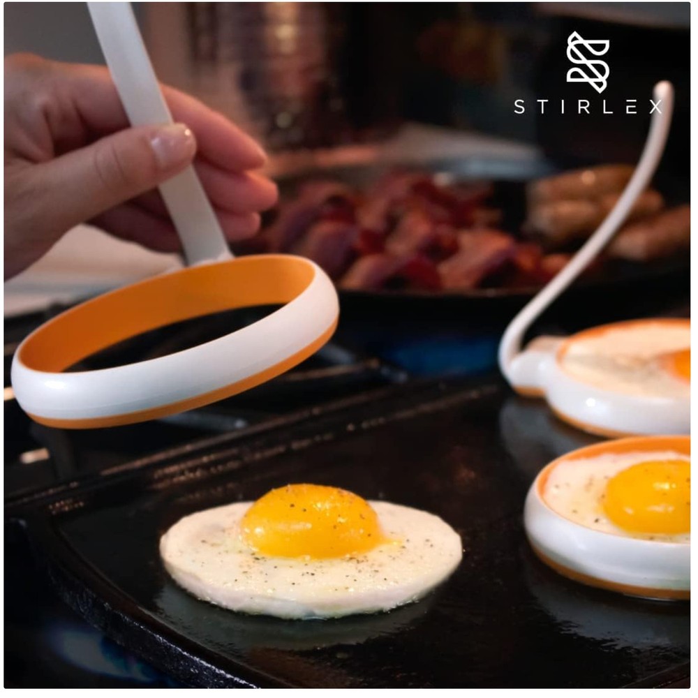 Silicone Fried Egg Rings, 4-Pack - Nonstick, Round Mold
