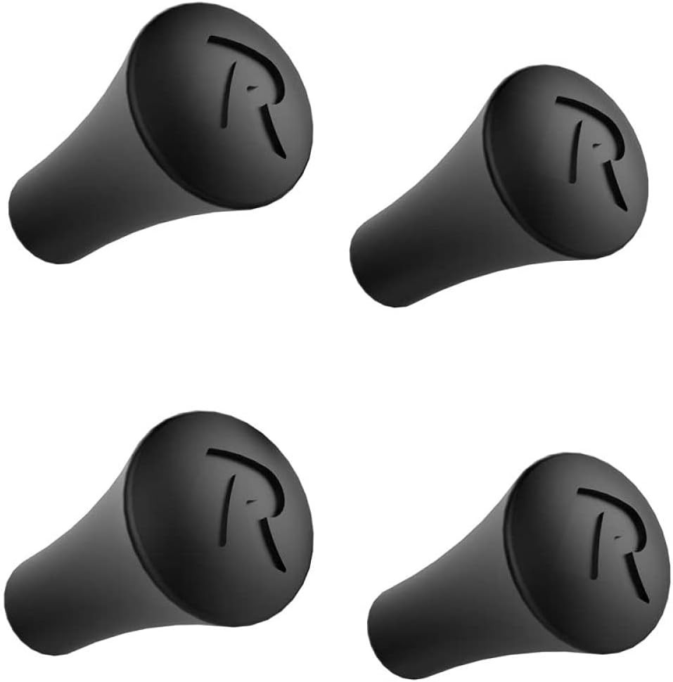RAM X-Grip Replacement Caps - 4-Pack Black Rubber with Adhesive Mounting