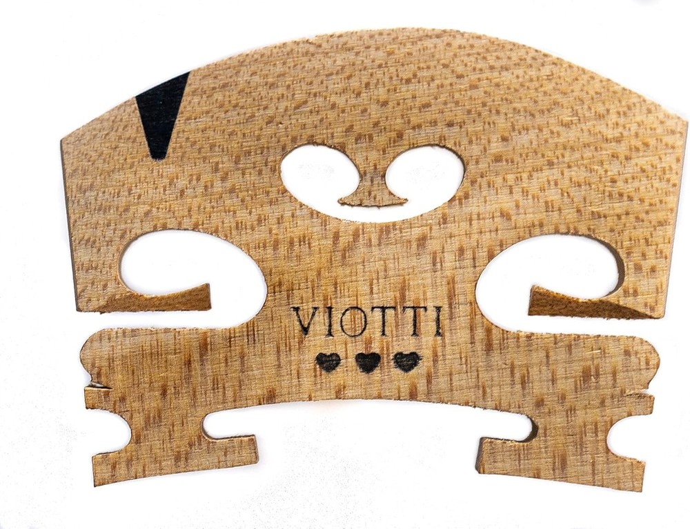 Pre-Cut 4/4 Violin Bridge: Solid Maple & Ebony for Enhanced Sound & Aesthetics