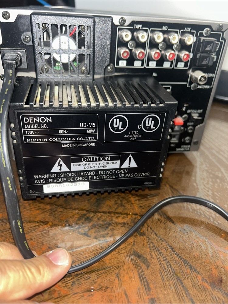 Denon UD-M5 Personal Component System CD Receiver 3 Disc Working With Remote