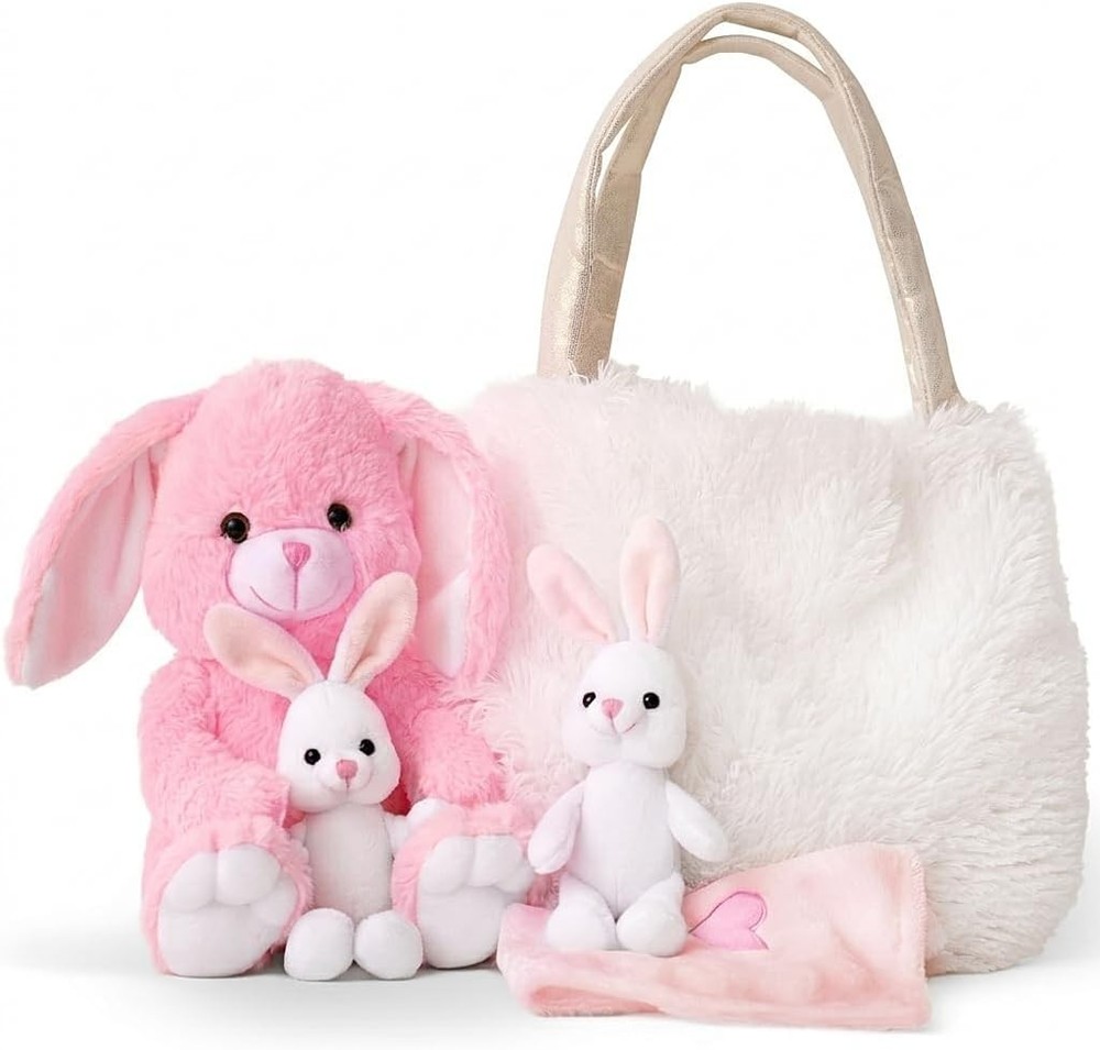 Large Bunny Toy Set for Imaginative Play