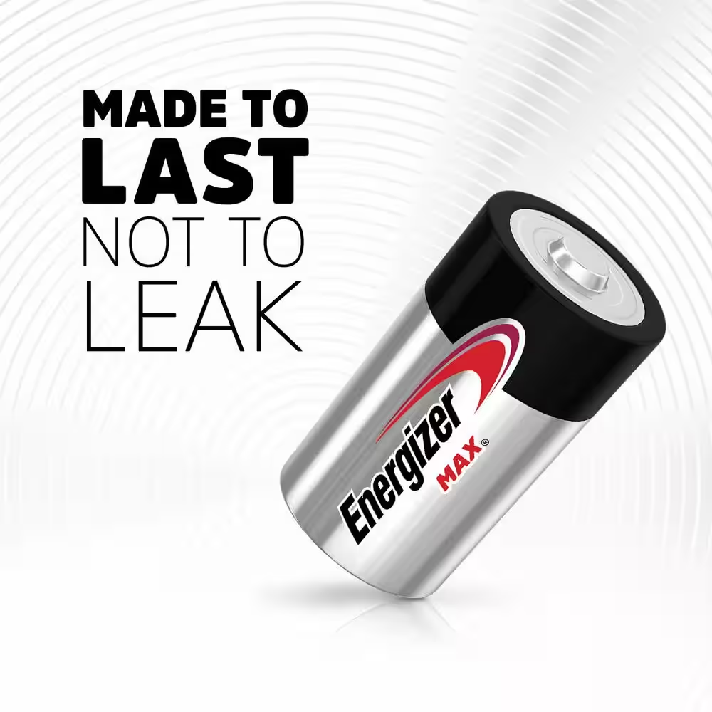 Energizer MAX D Batteries (4 Pack), D Cell Alkaline Batteries