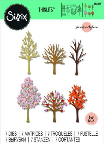 Sizzix "Seasonal Trees" by Jennifer Ogborn Thinlits Dies- 666025 MSRP $25