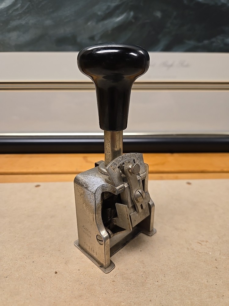 Antique Automatic Numbering Machine 1920s-30s Ectan NY German Made Pre War Work