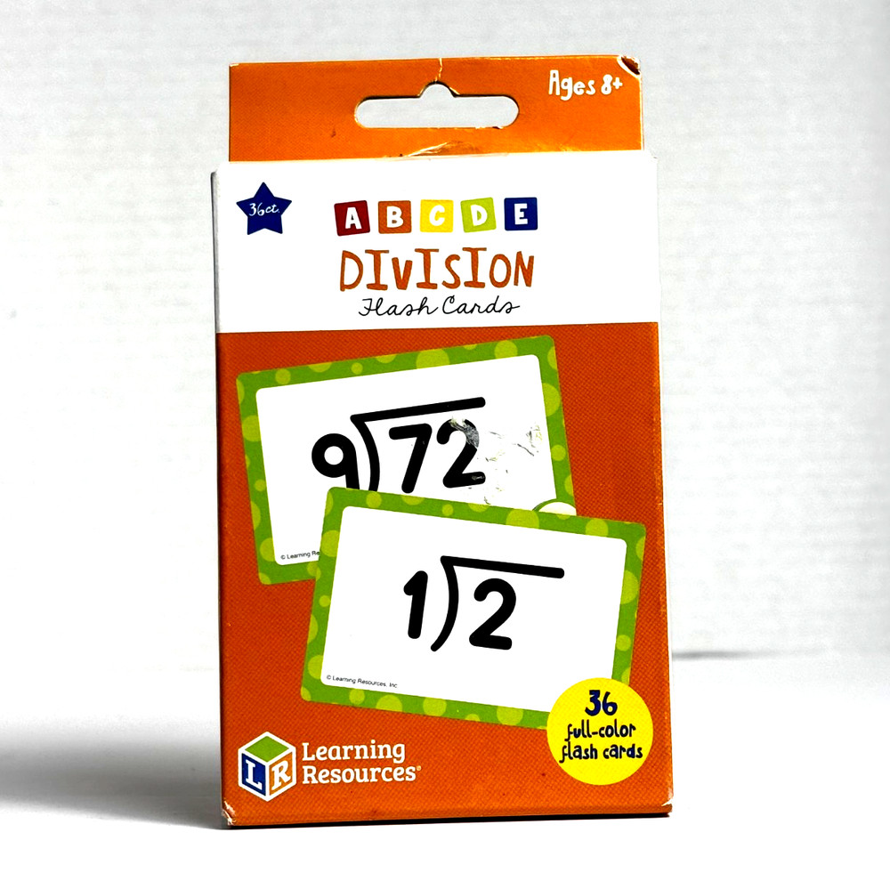 Learning resources DIVISION  flash cards 36 full color flash cards