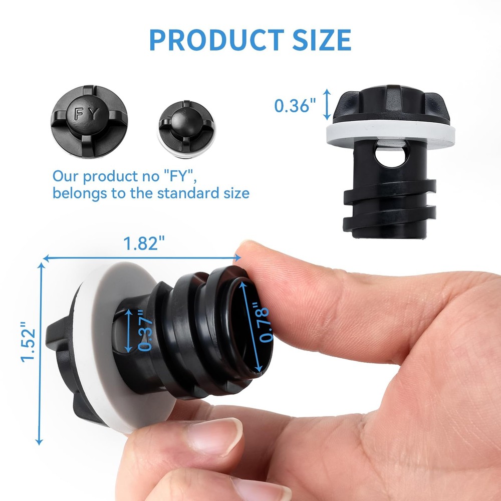 UP2WIN Cooler Drain Plugs, Plugs Caps Compatible with Rtic 2pack, Black