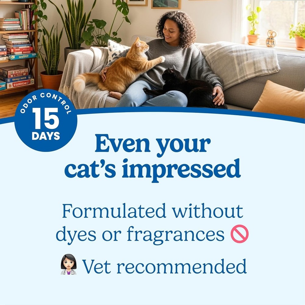 Advanced Unscented Clumping Cat Litter 18.5lb – Compatible with Automatic Boxes
