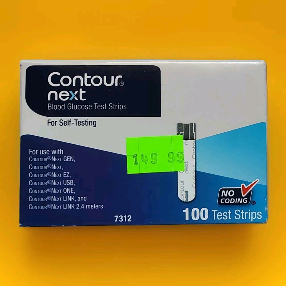 (100ct)🏵️ Contour Next | Glucose Test Strips | Sealed | Exp. May 2025