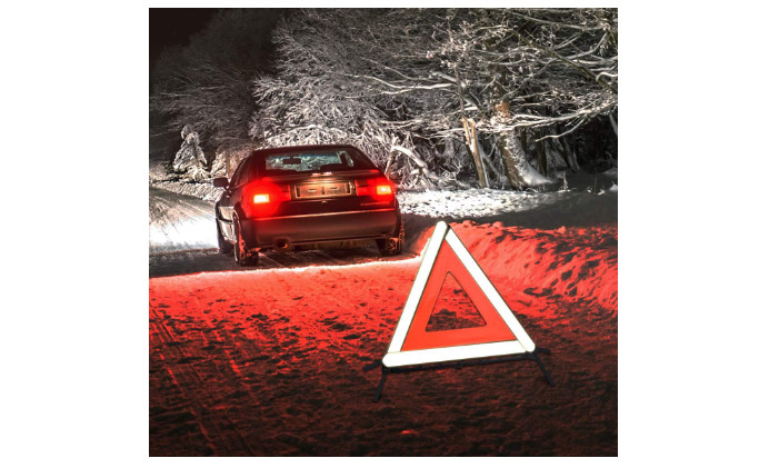 Triangle Warning Sign Reflector Roadside Reflective Emergency Car Kit Foldable 3