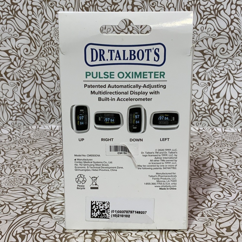 📀 Dr. Talbot's Pulse Oximeter For Quick & Accurate Oxygen Readings
