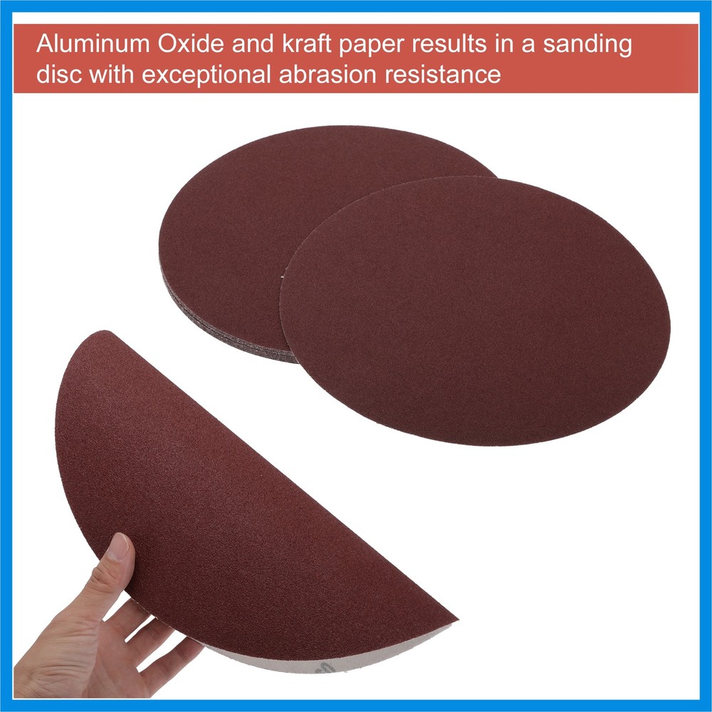 12" Sanding Discs Round Hook and Loop Sandpaper 60 Grits - 10 PCS