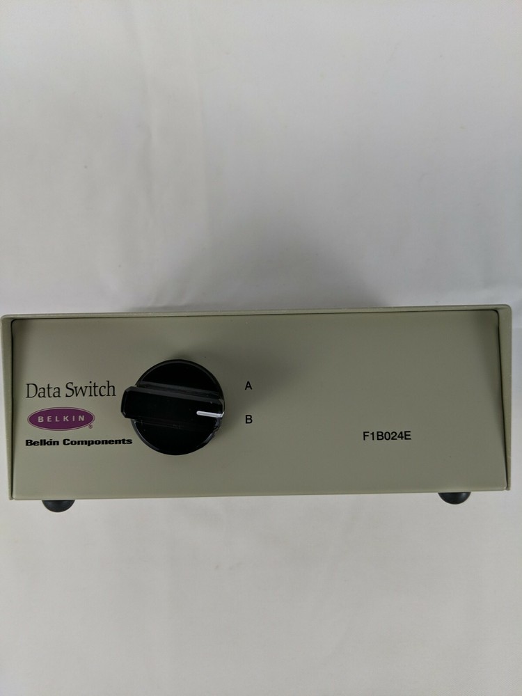Belkin DB25 Rotary 2 Port Data Transfer Switch F1B024-E Serial/Parallel Printer