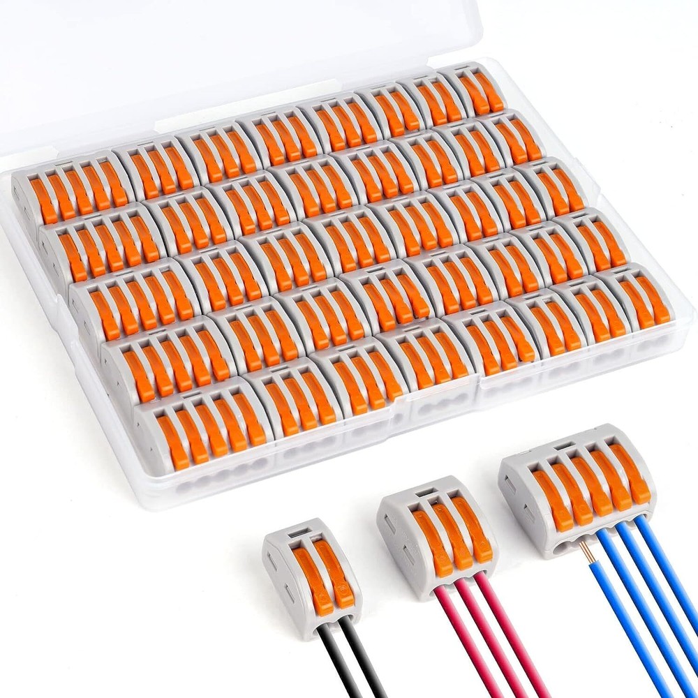 Lever Nut Wire Compact Cable Splice Circuit Electrical Connector Terminals Block
