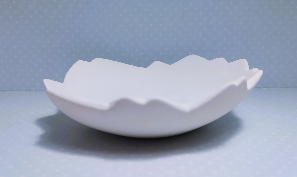 Large Cracked Egg Shell ~ Ceramic Bisque Ready to Paint