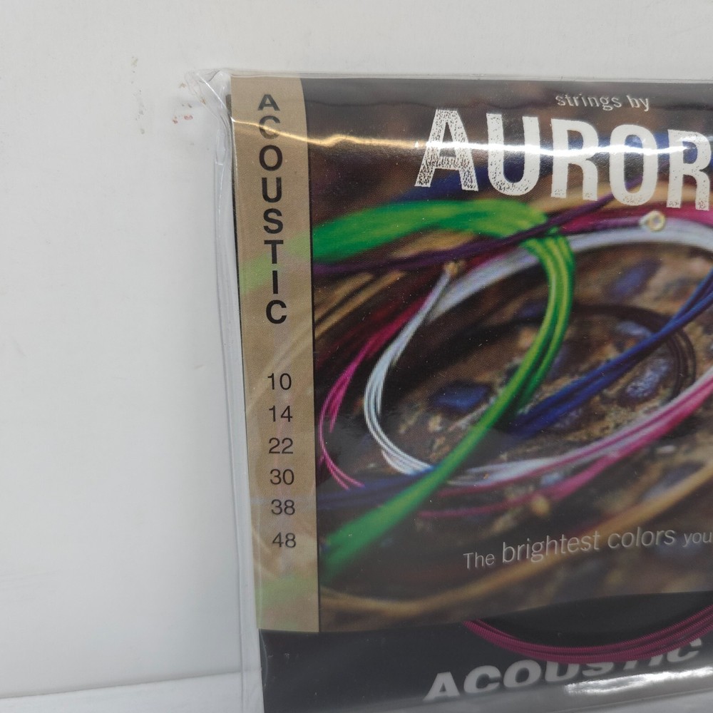 Strings by Aurora Acoustic Guitar Strings 10-48 Pink Coated