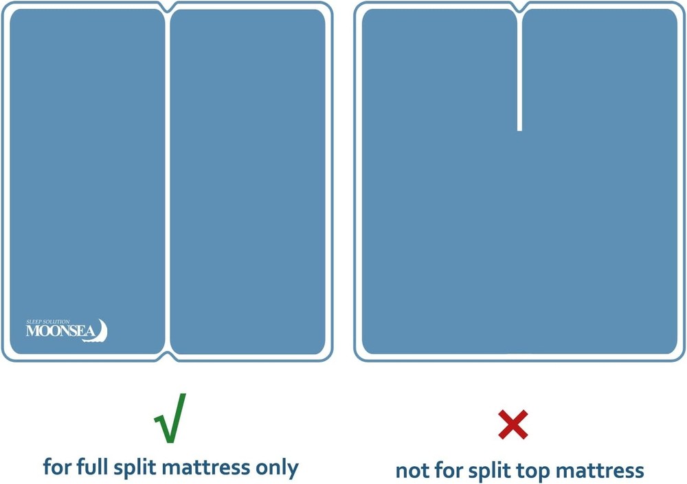 Split California King Mattress Protector Pad for Calking, White