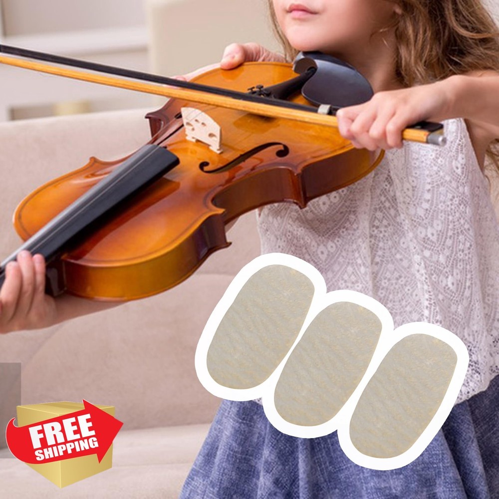 5PCS White Leather Violin Bridge String Protectors E-String