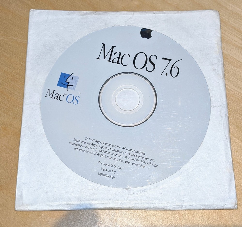 Bootable Apple Mac OS 7.6 Install CD Macintosh Retrotech 1997