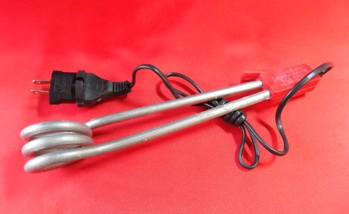 TRAVEL Immersion WATER LIQUID HEATER Element 110 200 Volt 1.5 KWatt US EU plug