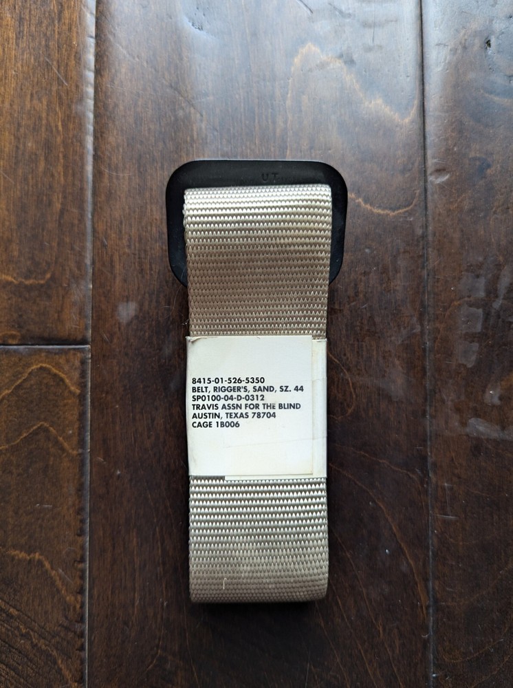USGI DLA Uniform Riggers Belt Tan Size 44
