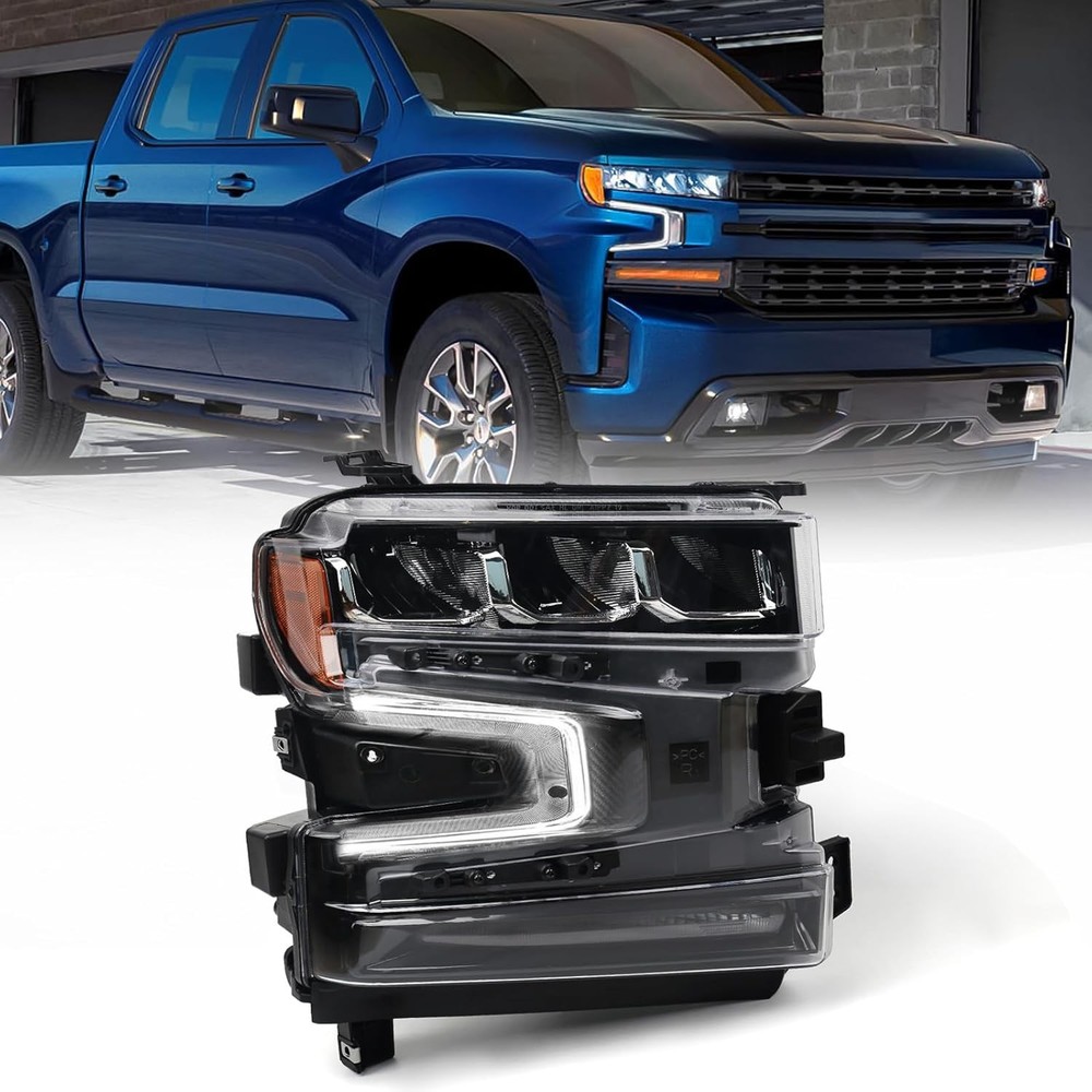 Right LED Headlight for Chevy Silverado 1500 2019-2022