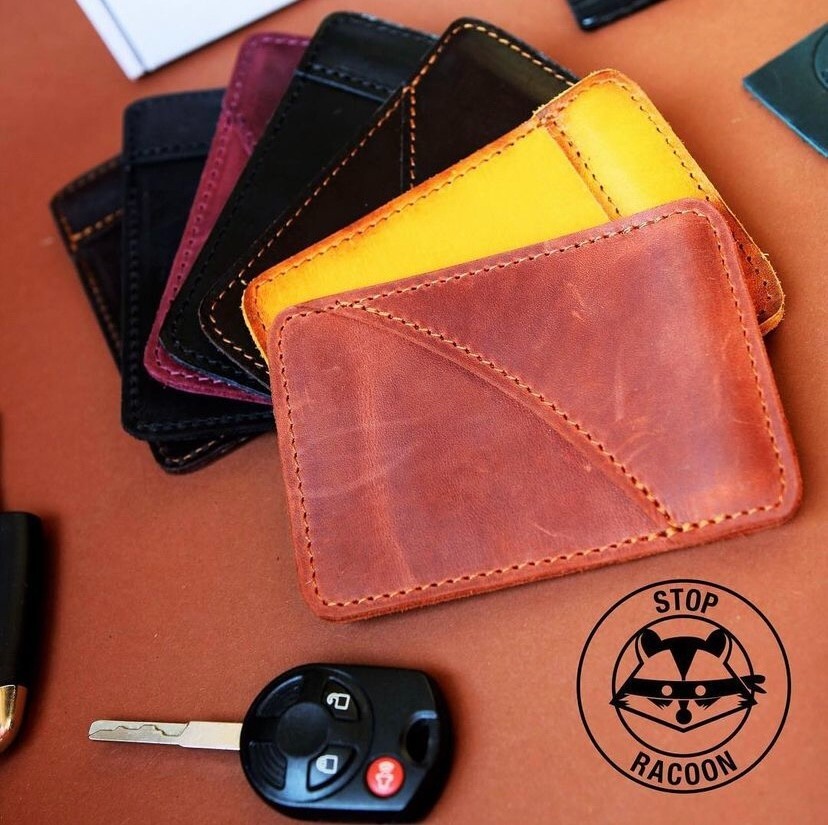 rfid car key case leather