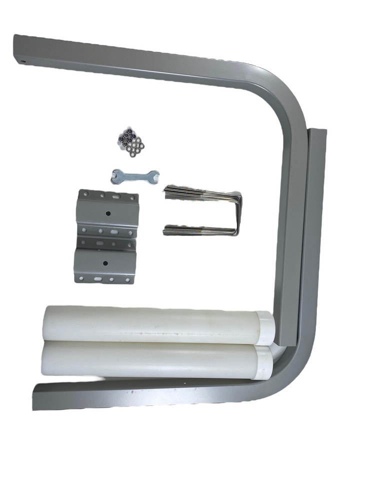VEVOR Pool Railing Frame Set Steel Handrail Posts Hardware Missing 2 Bolts