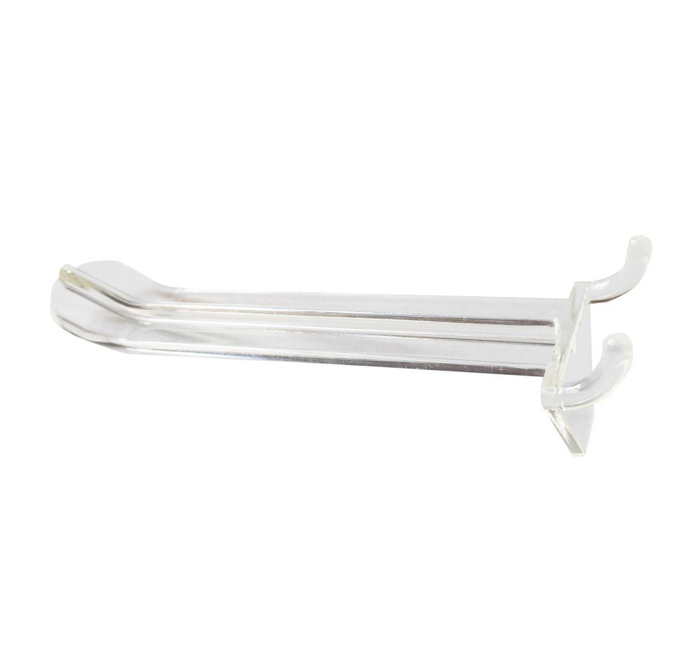 50PK 4" Clear Plastic Pegwall Hook Display Hook Wall Clear Hooks