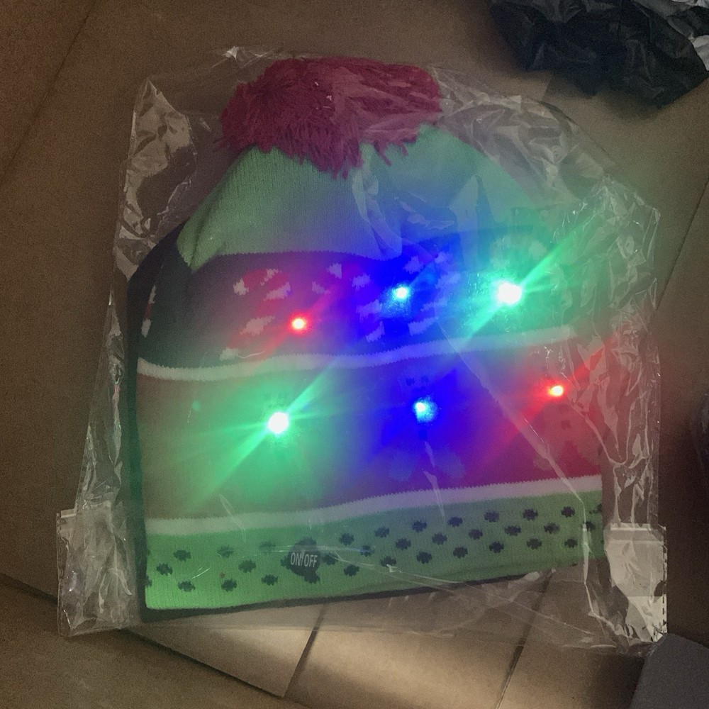 2pack Christmas Lighted Hats One Size Fits Most