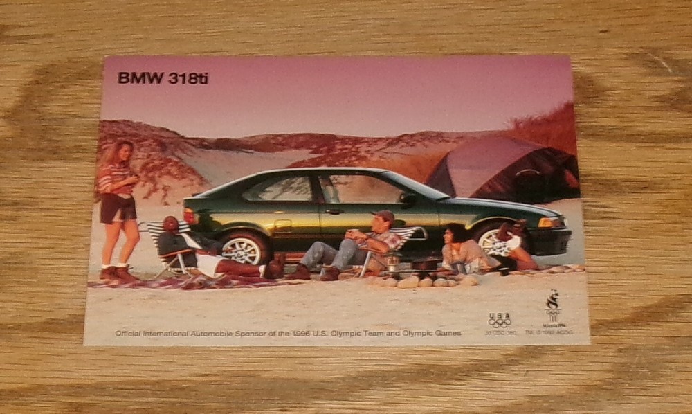 Original 1996 BMW 318ti Postcard 96