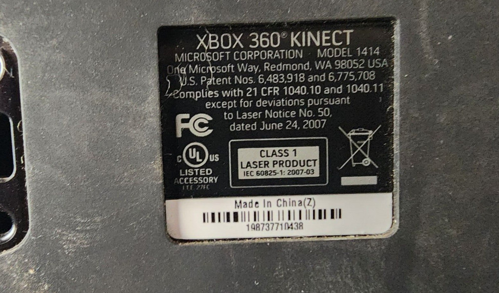 Microsoft 1414 Xbox 360 Kinect Sensor Bar Only - Black