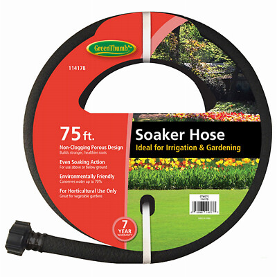 Green Thumb GTWS75 Rubber Soaker Hose, 75 Ft. - Quantity 1