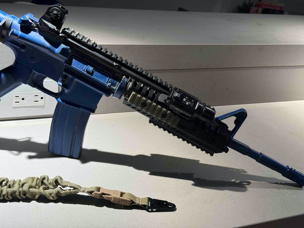 Ring's Blue Gun Training Replica Accessorized: VLTOR/Surefire/DanielDefense/GGG