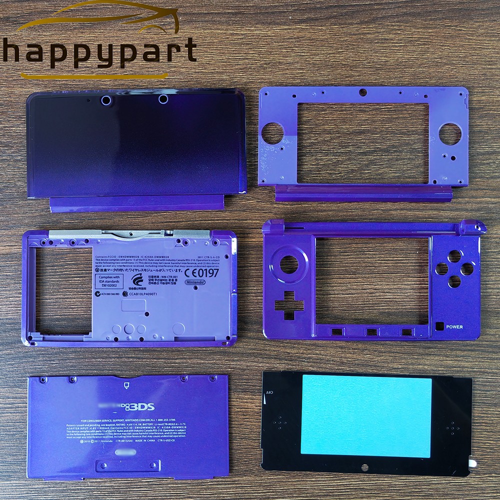 Housing Shell for Nintendo 3DS System Replacement Screen Tools Console Purple US