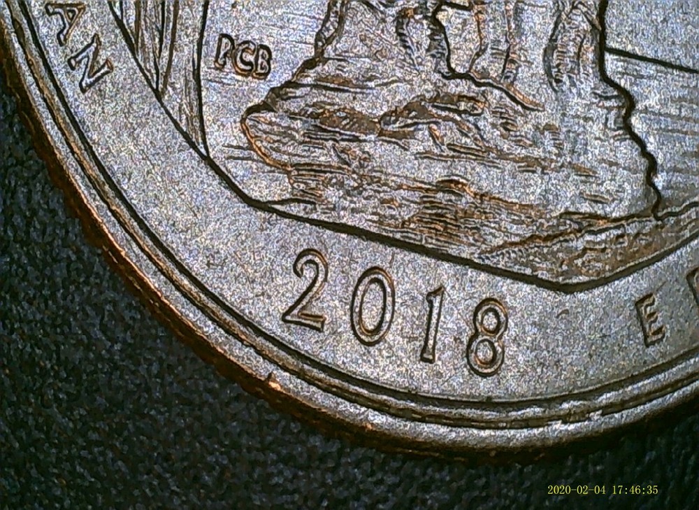 2018-P Pictured Rocks DDR Misaligned Strike Error Coin