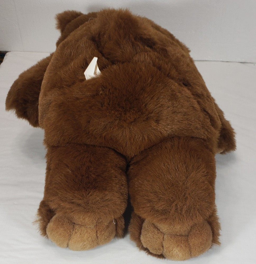 1991 Cuddle Wit Plush Teddy Bear with Bow Tie, 20"