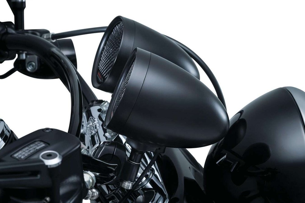 Kuryakyn RoadThunder Black Speaker Pods & Bluetooth? Audio Controller MTX