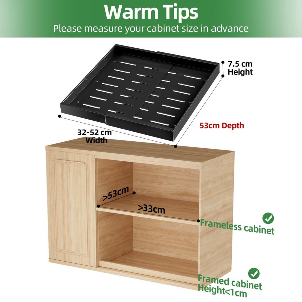 4 Pack Expandable Pull Out Cabinet Organizer, 21'' Deep Pull Out Drawers for ...