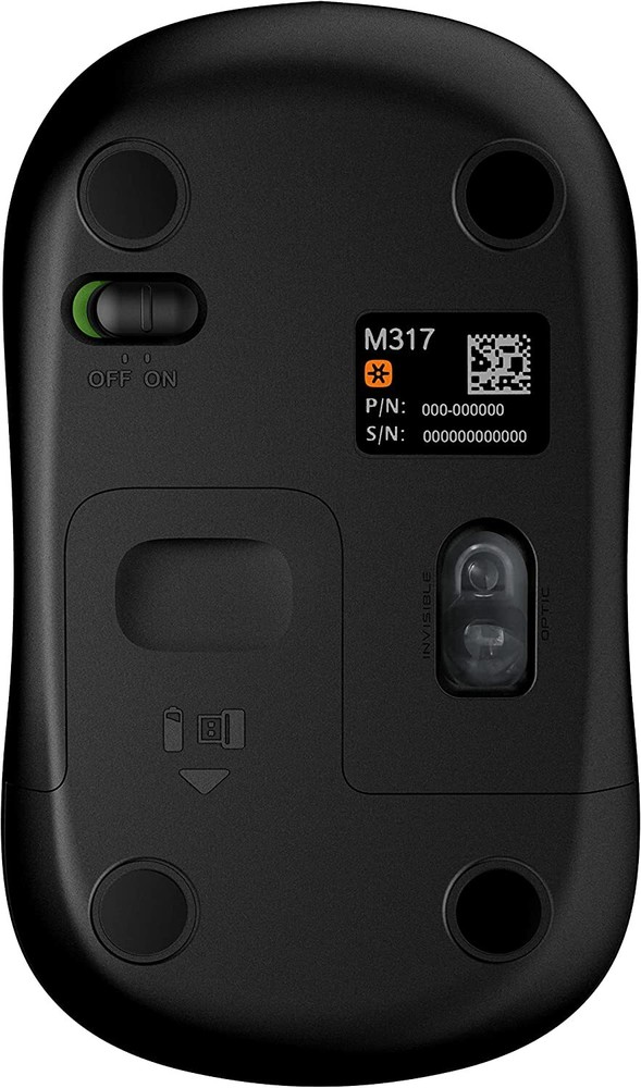 Logitech M317 Wireless Mouse with USB Unifying Receiver Black NEW