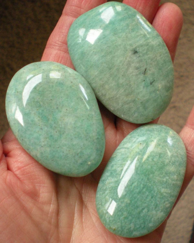 Amazonite  - 3 Palmstones sc922b