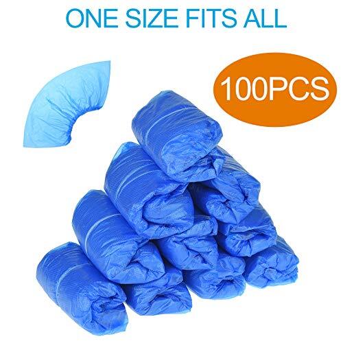 100 Pack Disposable Waterproof Shoe Covers Non-Slip Boots Floor Protector