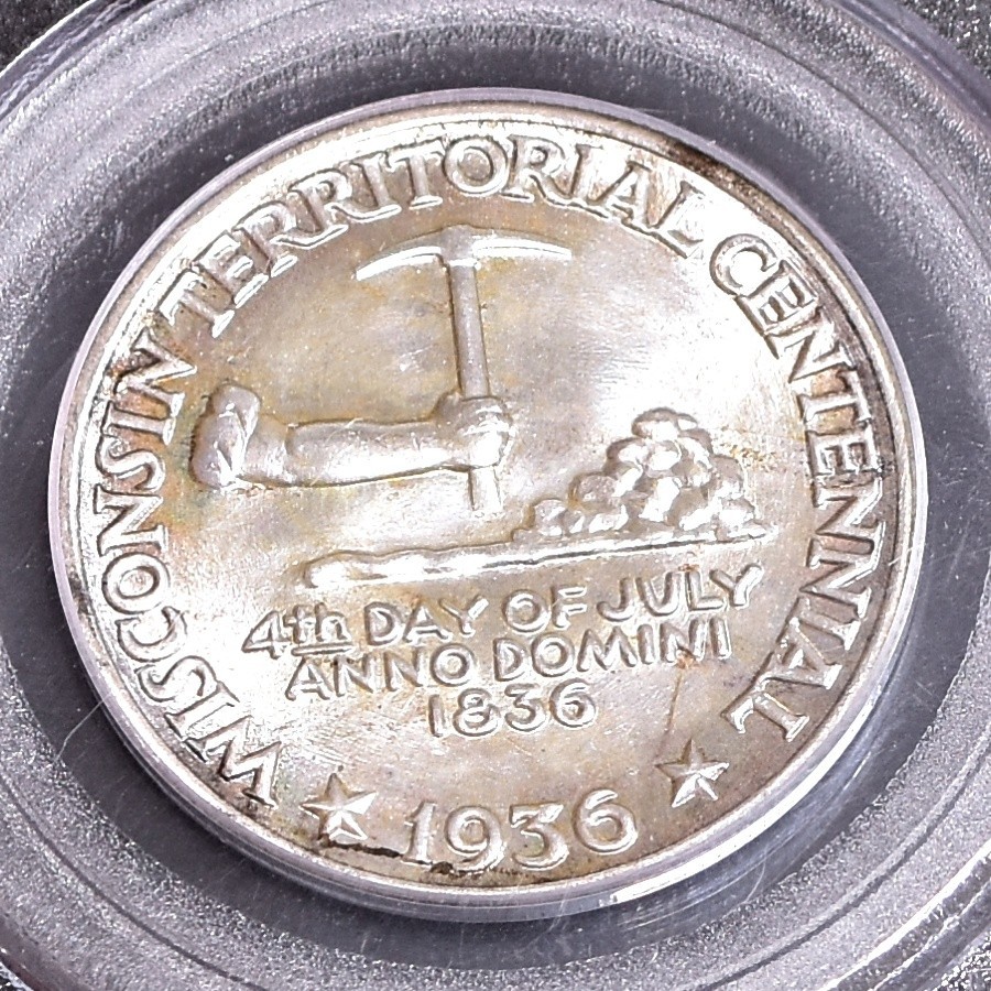 1936 Wisconsin Comm Silver Half Dollar - PGCS MS66 OGH(#60445-L)